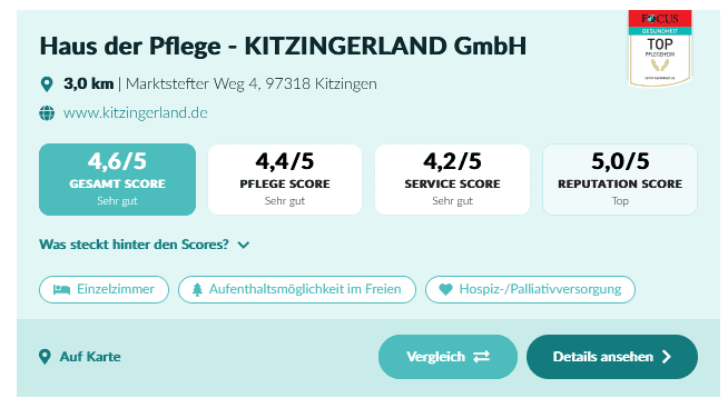 Haus der Pflege ist TOP-Pflegeheim - Ergebnis laut Focus Haus der Pflege ist TOP-Pflegeheim